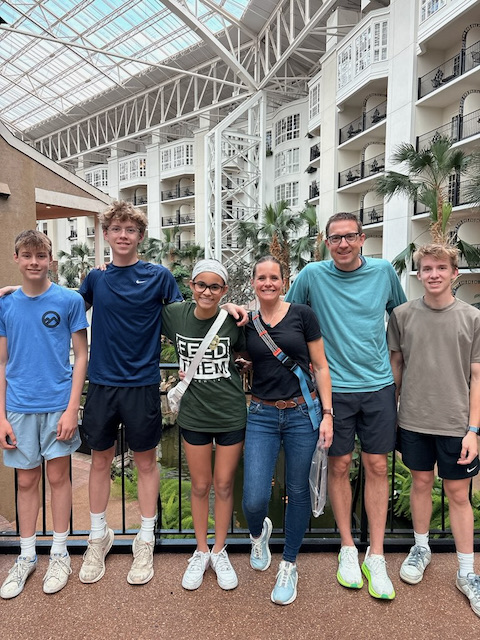 Alicia Oakley with her husband and four children